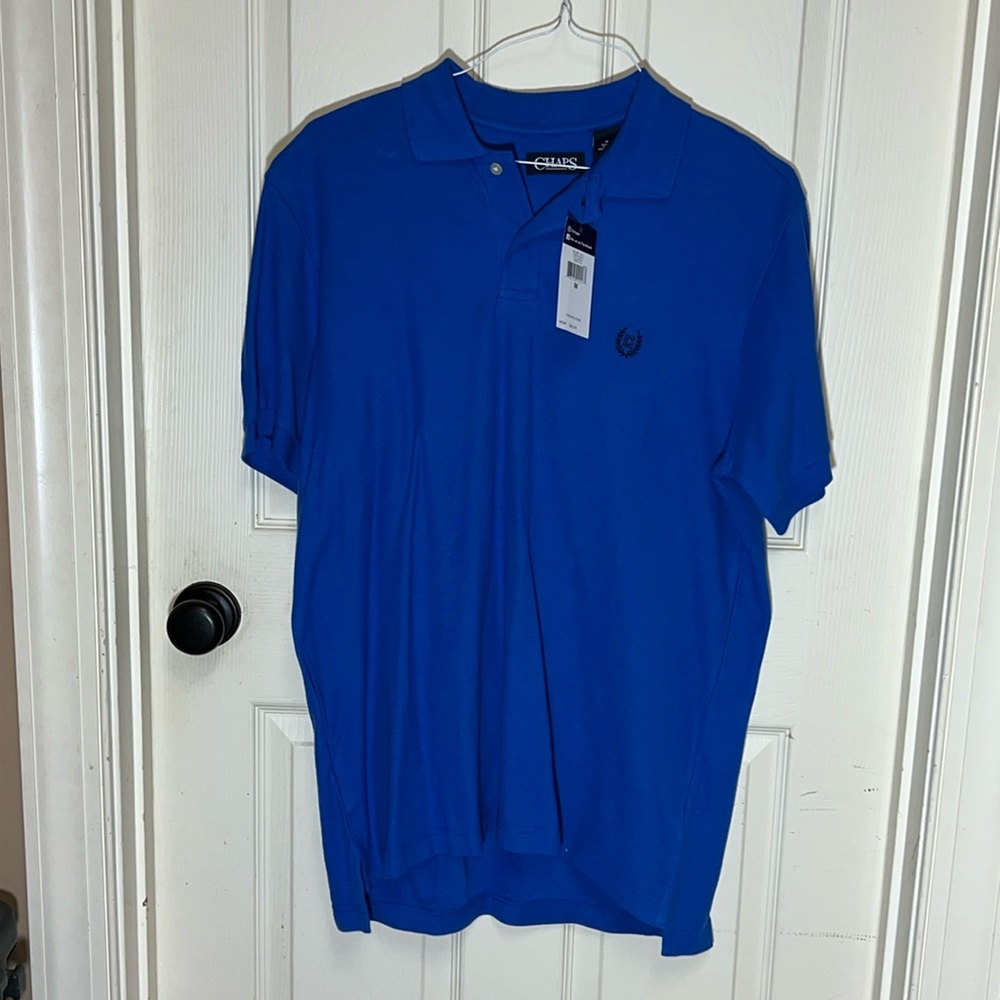 CHAPS men’s medium blue polo shirt, new with tags!